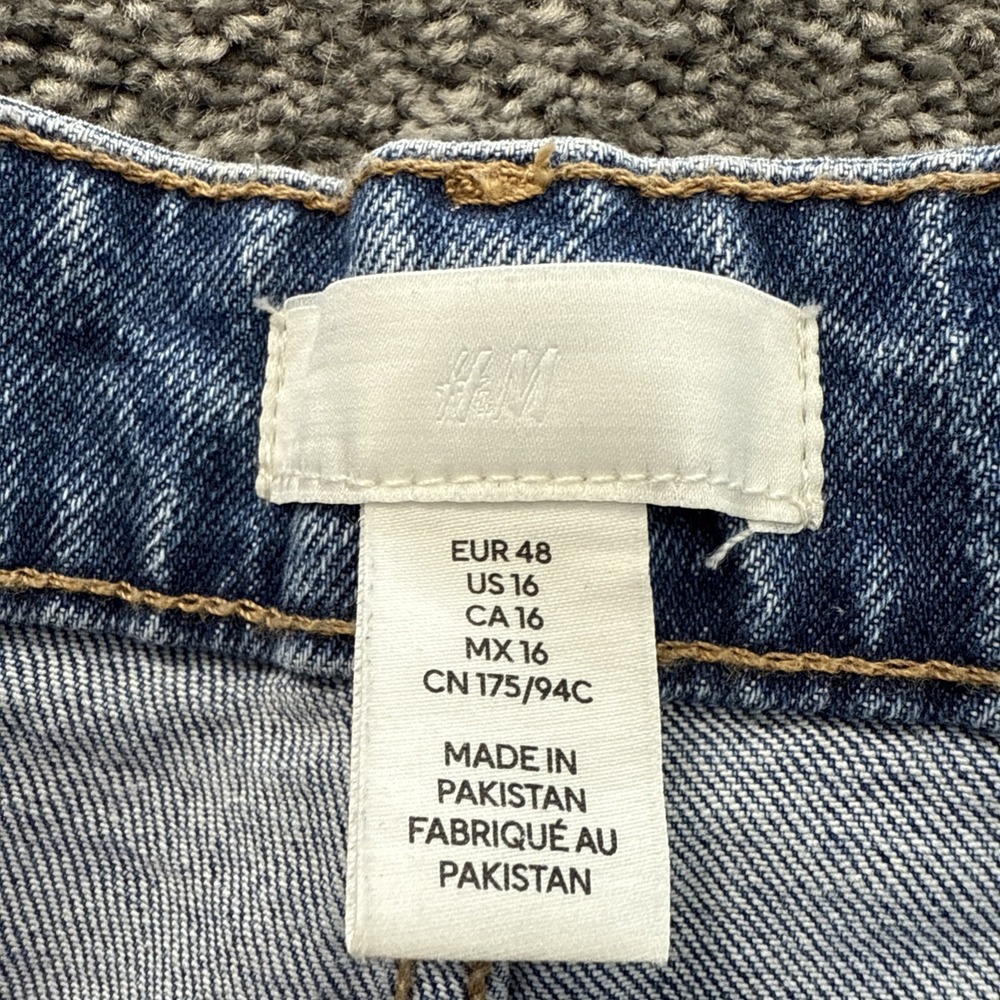 H&M Jeans Womens 16 Skinny Stretch High Waist Medium Wash Blue Denim - Picture 7 of 10